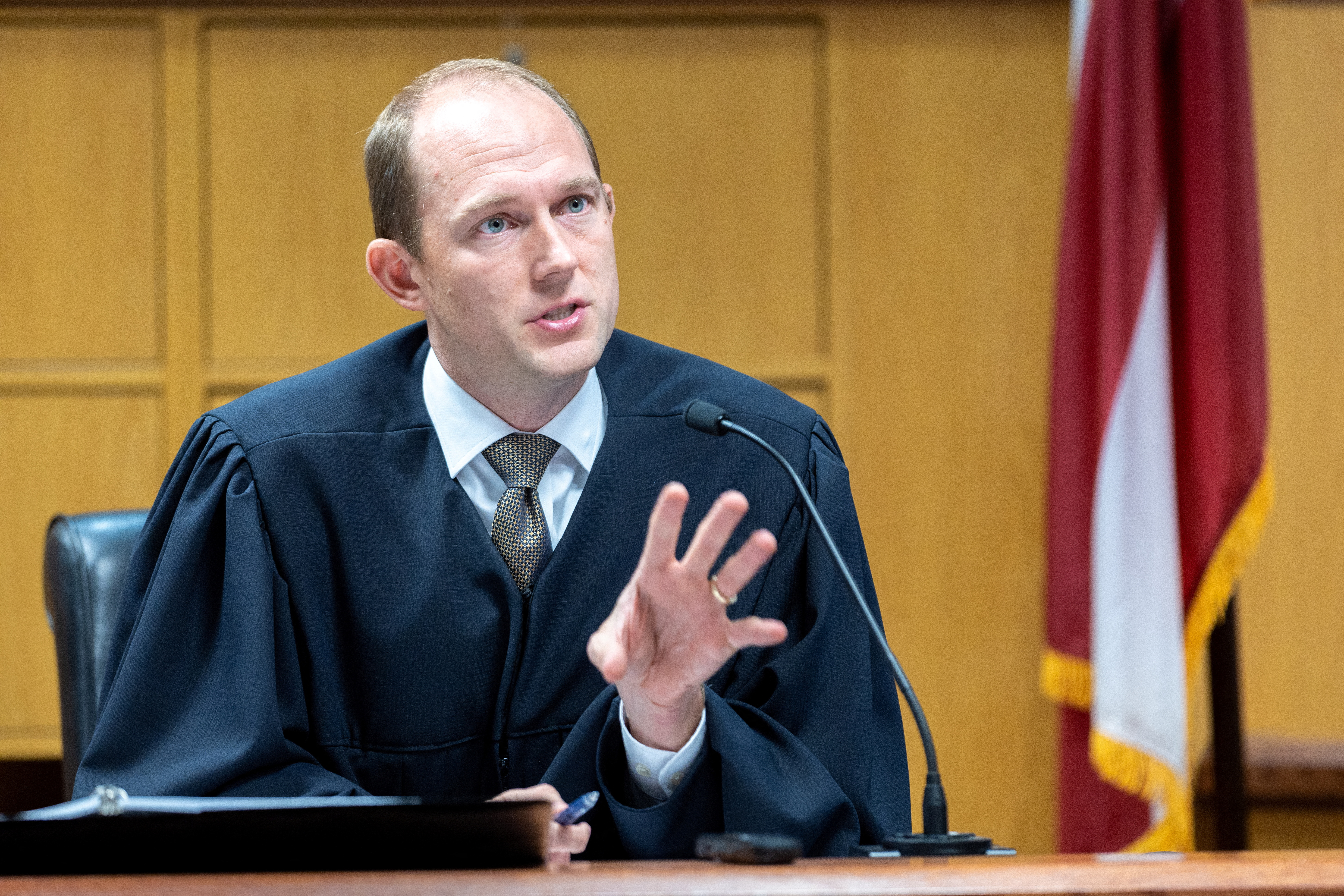 image Trump pleads not guilty to Georgia election subversion, seeks separate trial