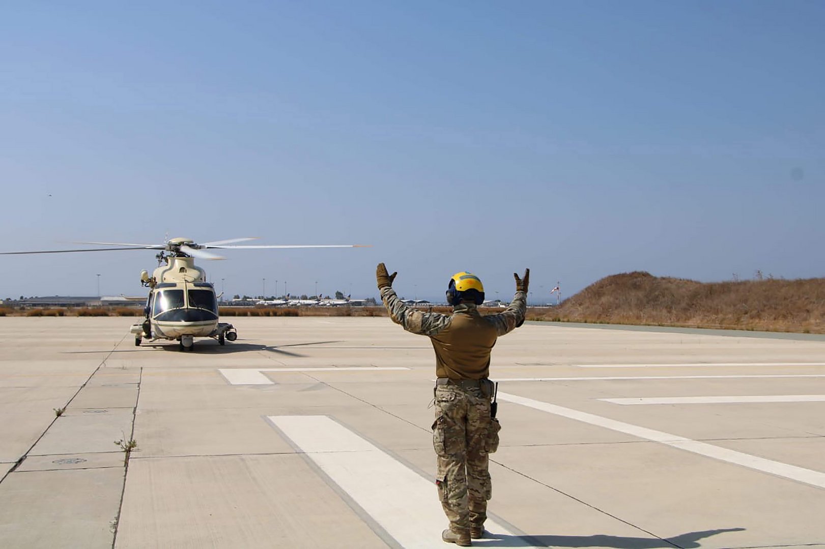 image Army officer injured at air base