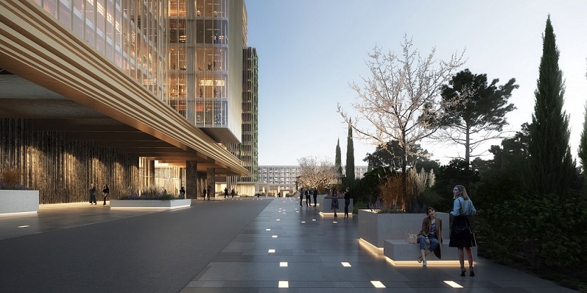The Landmark Nicosia office tower grand entrance