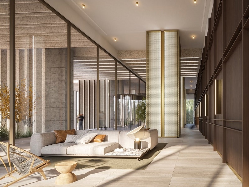 The Landmark Nicosia residential tower lobby