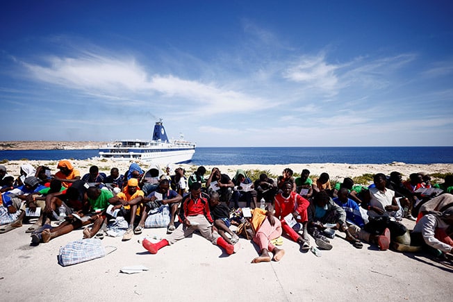 image EU chief pledges migrant action plan in Italy&#8217;s Lampedusa