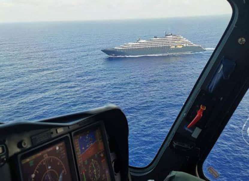 image Patient successfully airlifted to Paphos hospital from ship