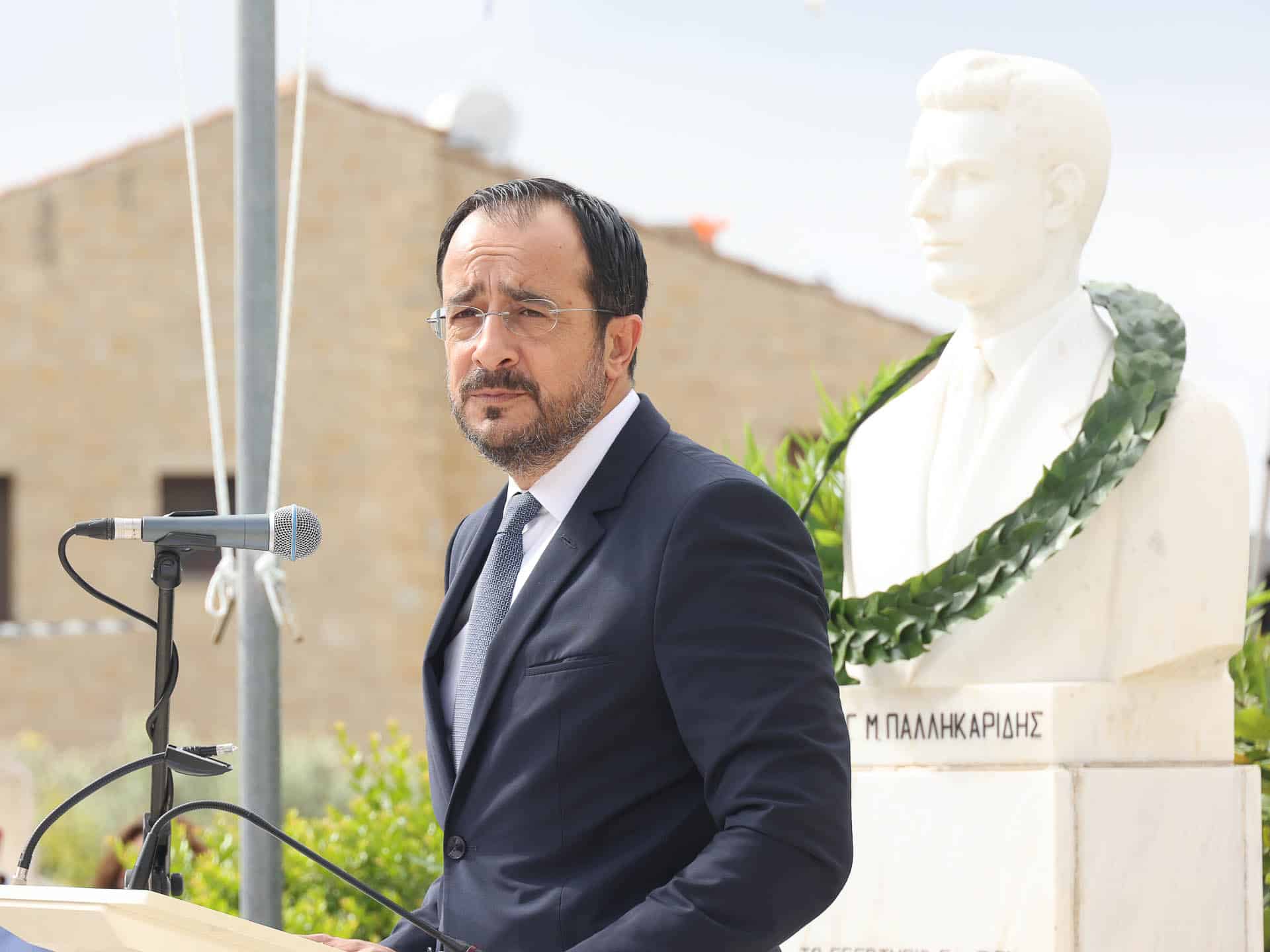 image Christodoulides: We can never accept our country is divided