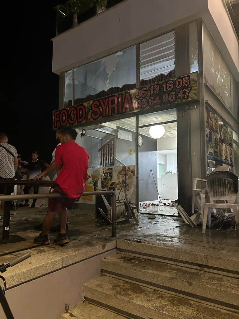damaged migrant shop