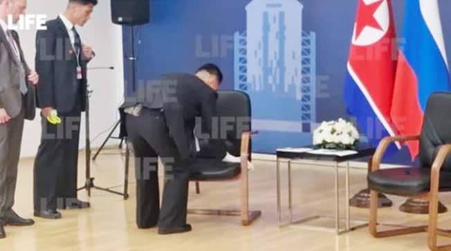 image North Korean security disinfected Kim&#8217;s chair at Putin summit