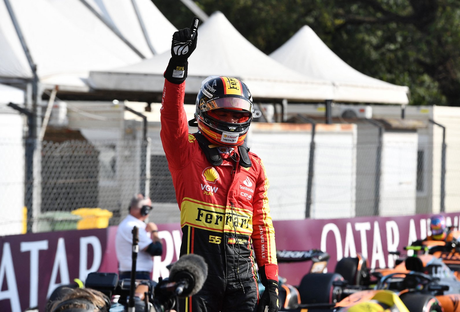 image Sainz on pole for Ferrari&#8217;s home Italian GP