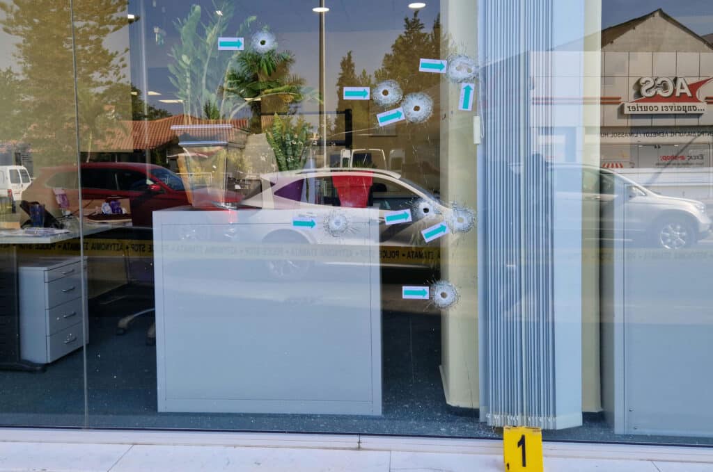 image Police examining CCTV footage after Limassol bank shooting
