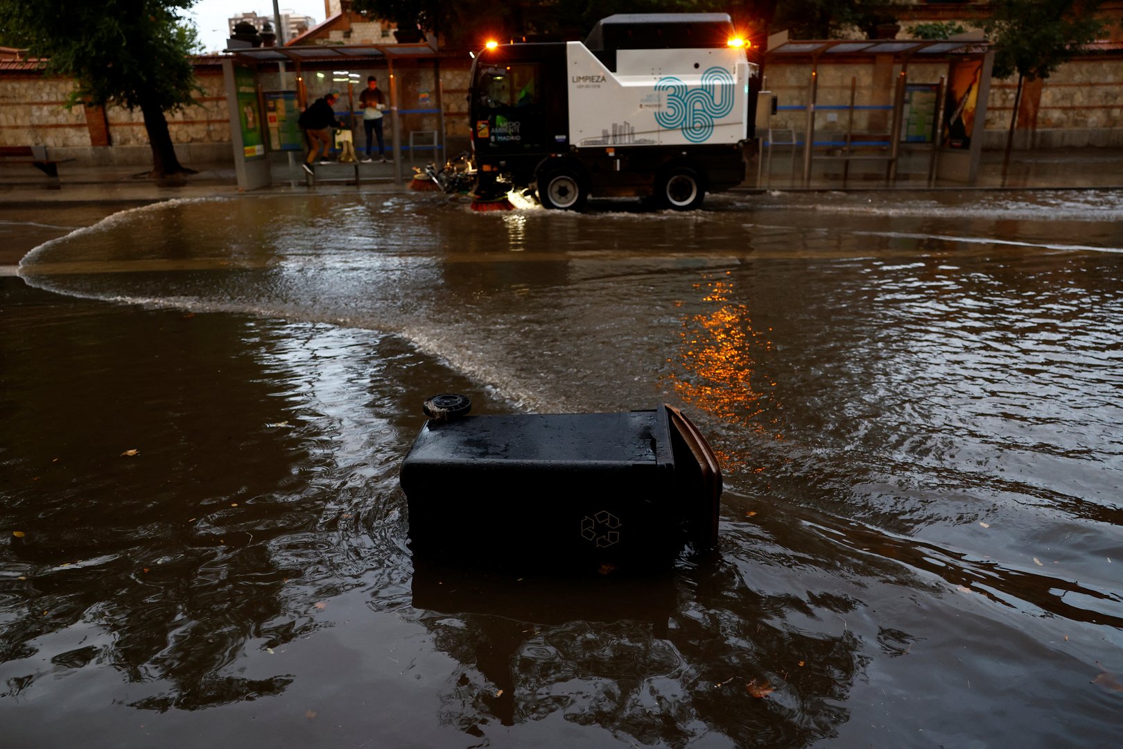 image Subway, train lines, roads closed in Madrid, central Spain after heavy rain