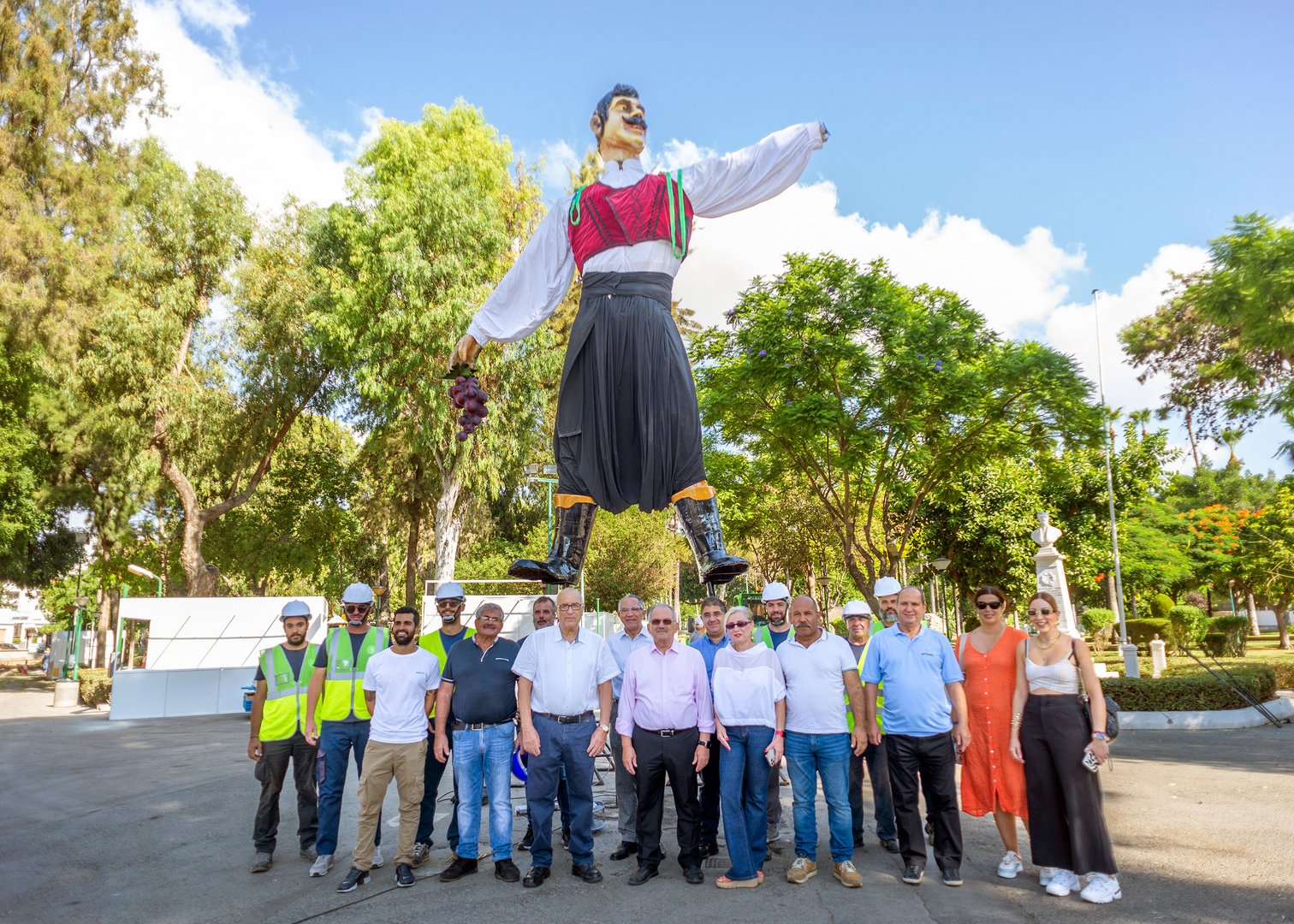 image Traditional statue in place ahead of Limassol wine festival