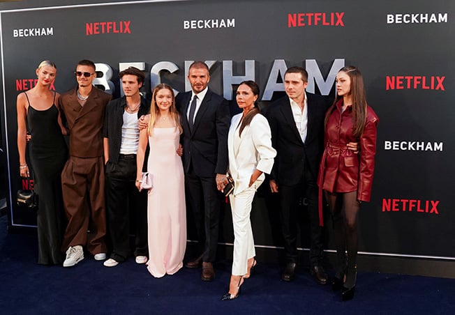 image Beckham takes family to premiere of candid new Netflix documentary
