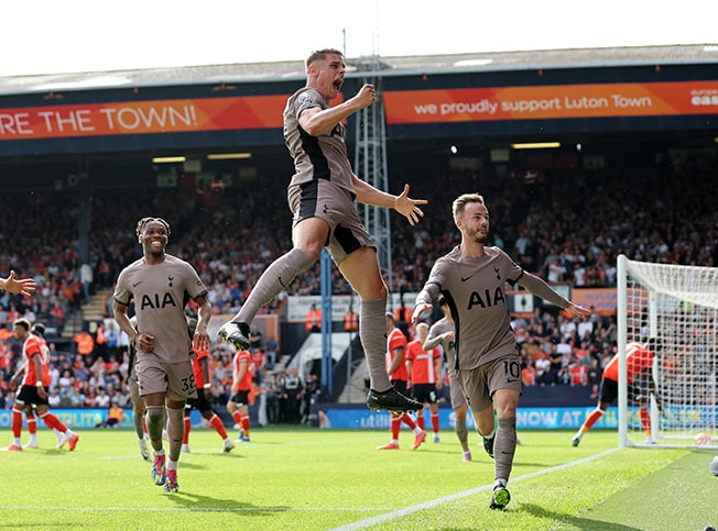 image Ten-man Tottenham go top of table after 1-0 win at Luton