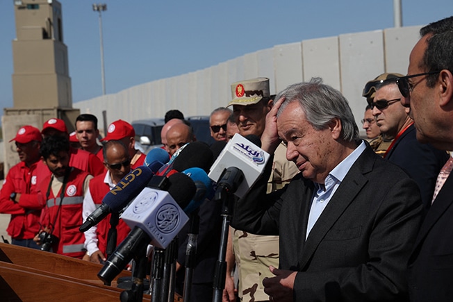 image U.N. chief pleads for Gaza lifeline to be opened at border crossing (Updated)