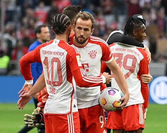 image Bayern crush Darmstadt 8-0 with Kane hat-trick and record three red cards