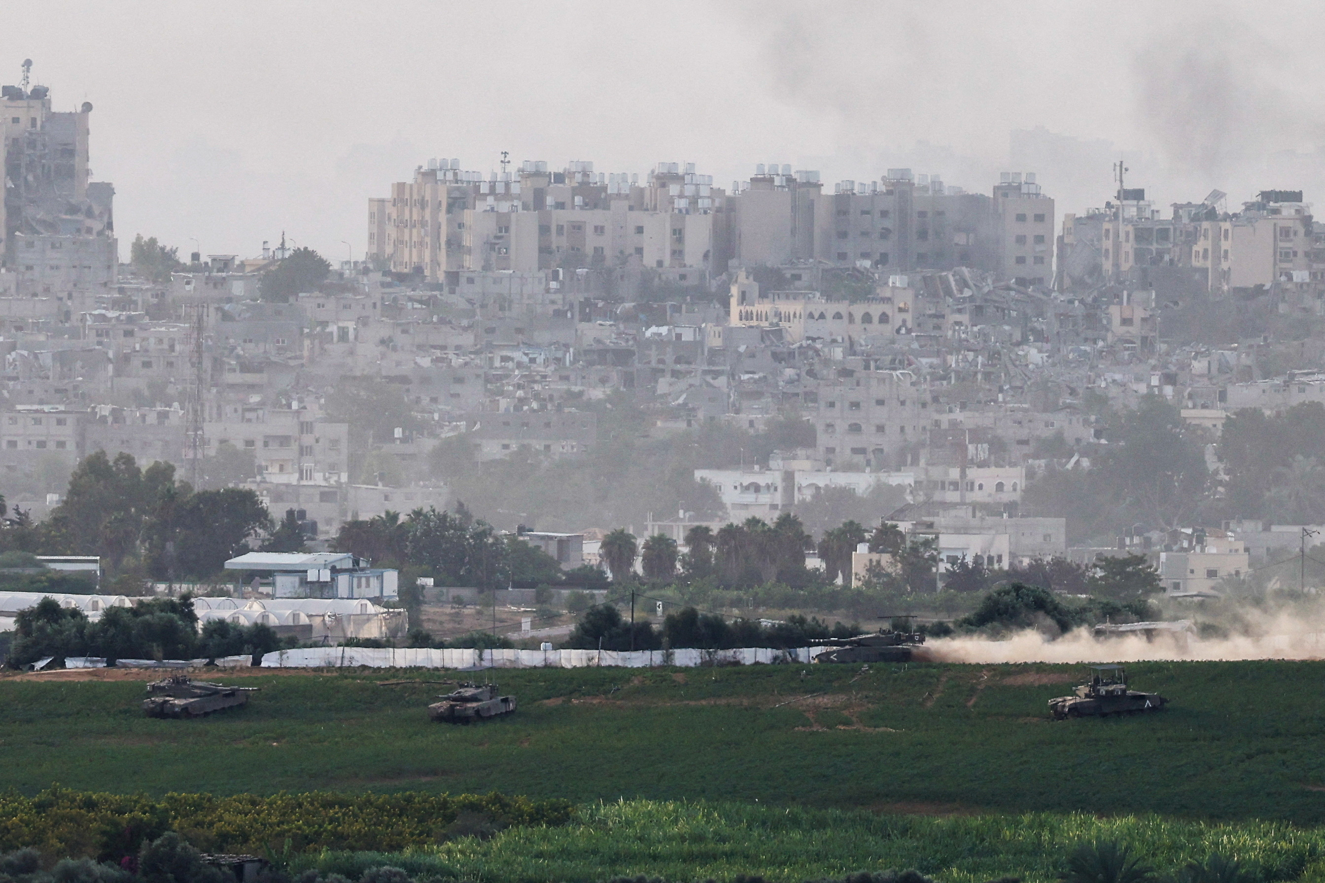 image Israel shows images of tanks in Gaza as war on Hamas militants deepens