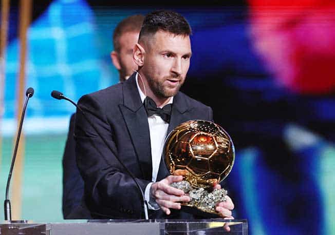 image Messi wins record eighth Ballon d&#8217;Or for best player in the world