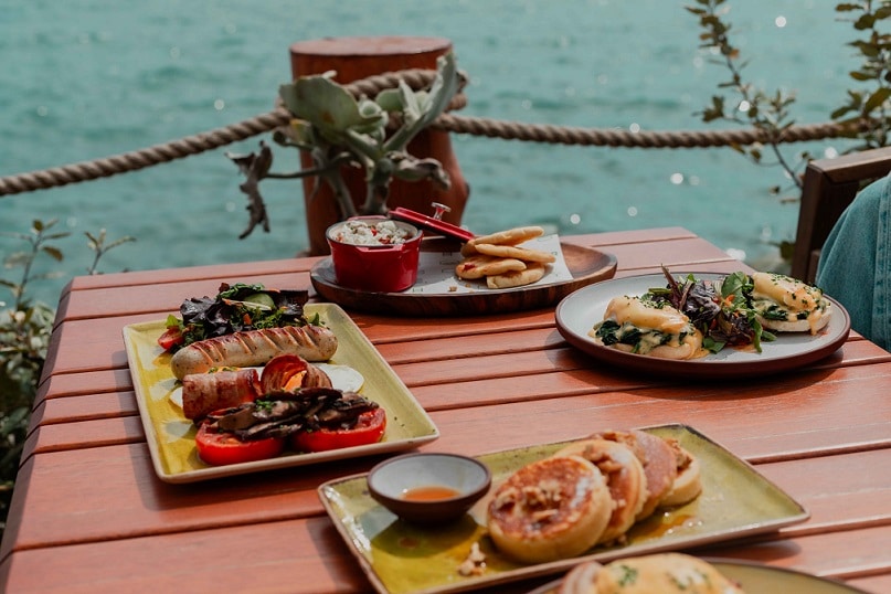 Start your day right with Columbia Pier's breakfast, stunning views