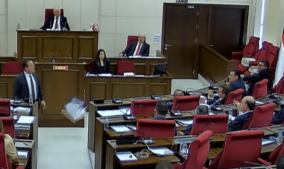 image Turkish Cypriot ‘MPs’ throw order papers at each other in dairy debate