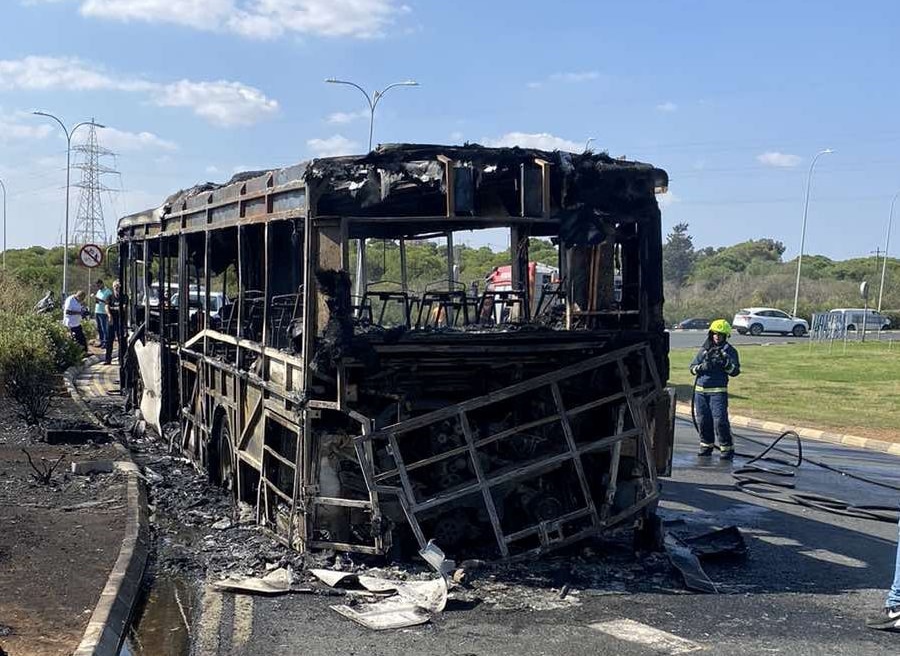 image Bus catches fire in Ayia Napa, passengers safely evacuated