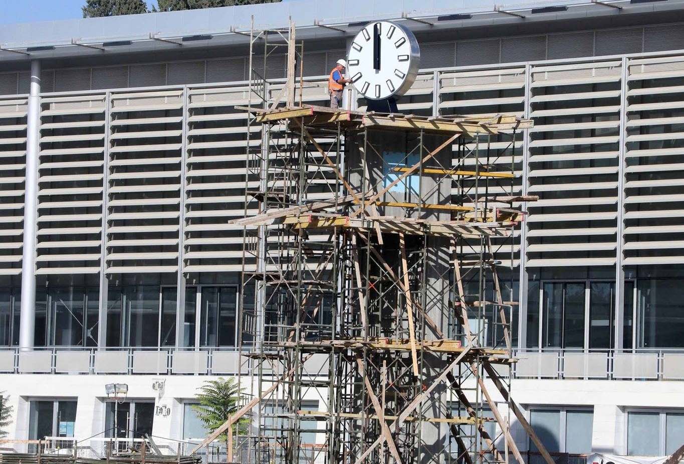 image Emblematic clock back in place on Nicosia’s old GSP stadium