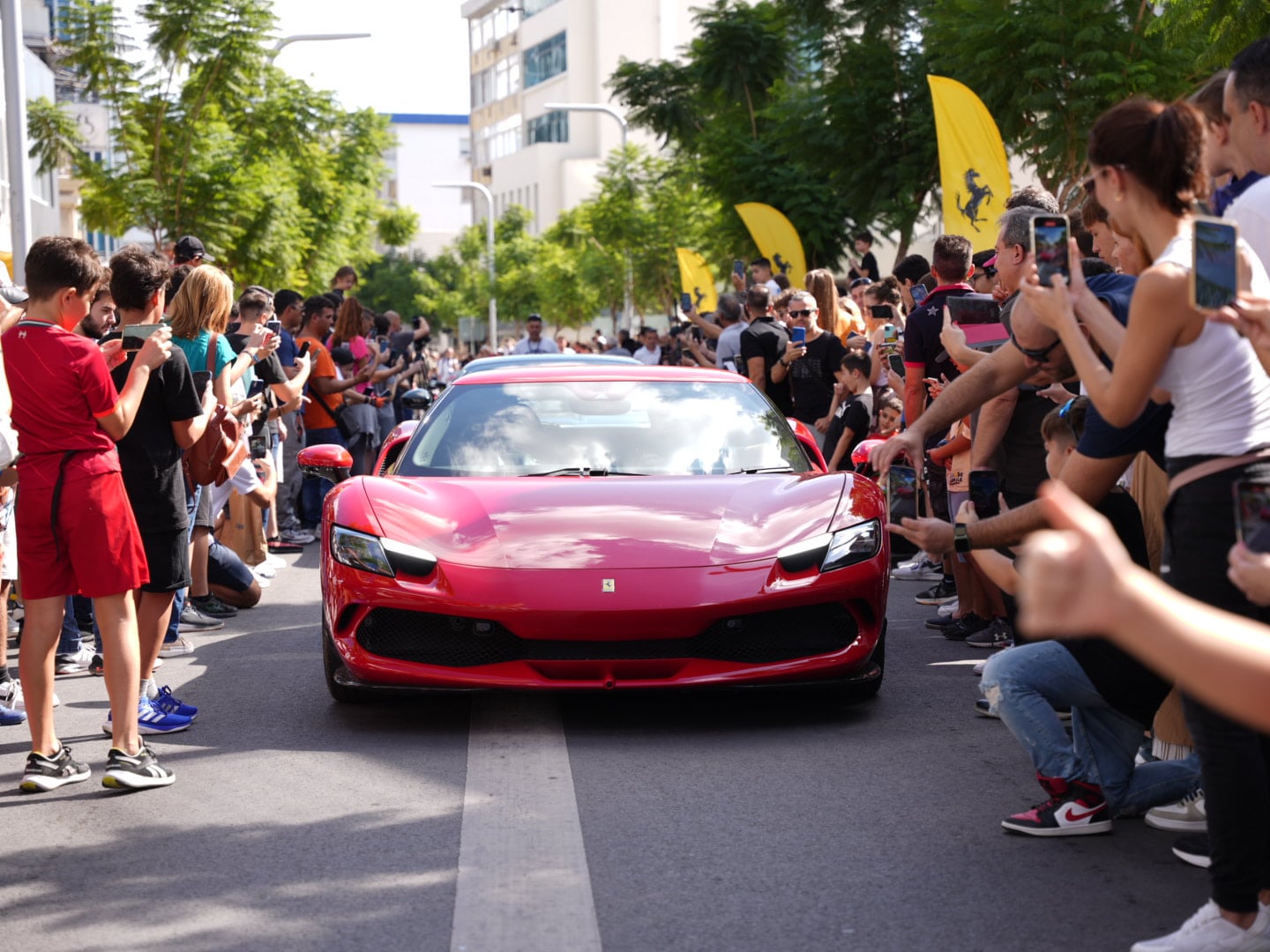 image Ferraris parade down Nicosia’s main avenue (photos)