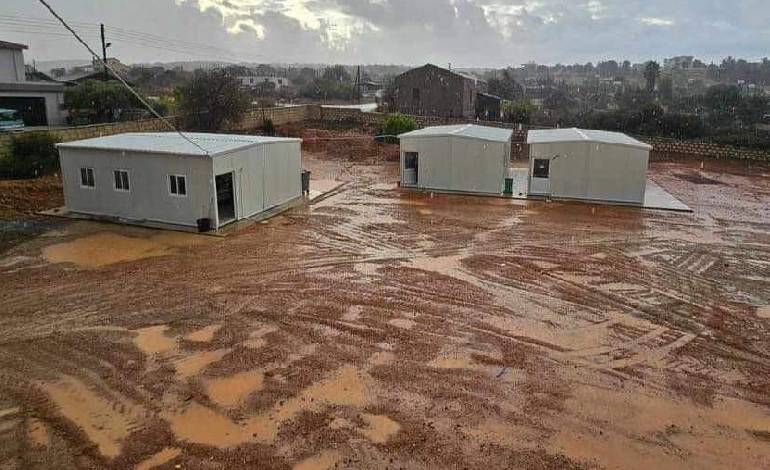 image Yialousa high school a quagmire after rain