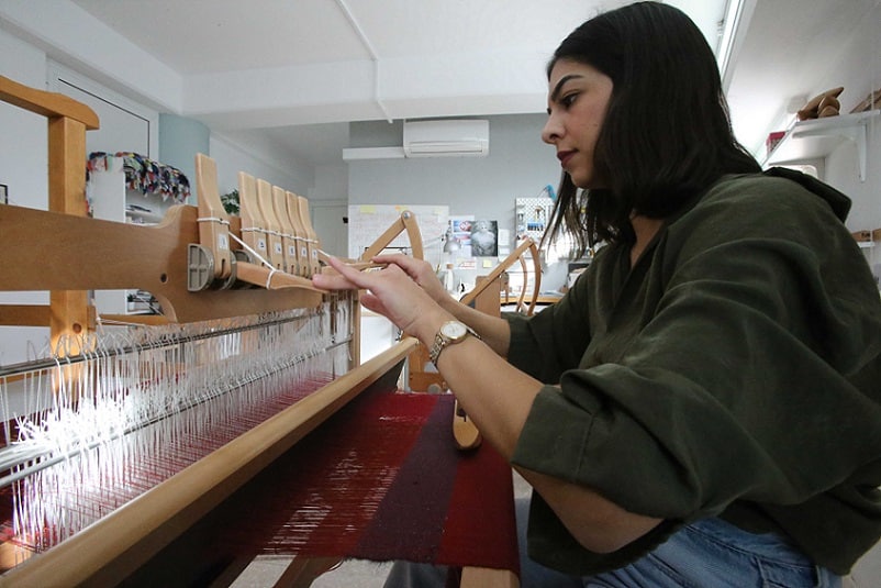 At 28, Katerina Efstratiou is surely the youngest traditional weaver in Cyprus