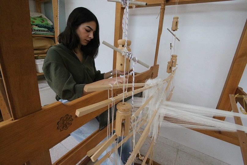 At 28, Katerina Efstratiou is surely the youngest traditional weaver in Cyprus