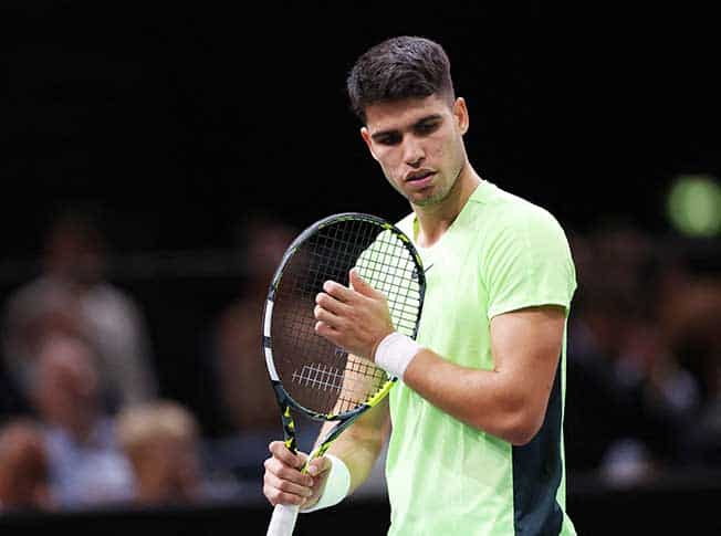 image Below-par Alcaraz stunned at Paris Masters