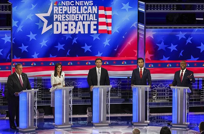 image Trump&#8217;s rivals clash at debate but do little to dent his lead in US race