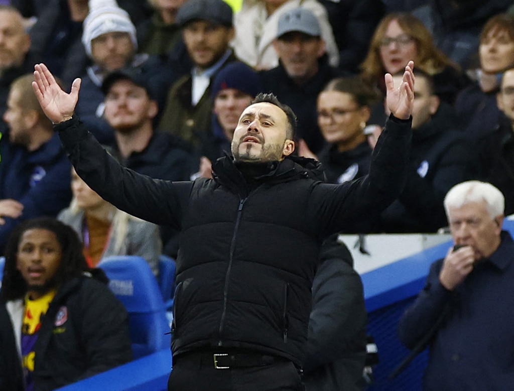 image &#8216;I don&#8217;t like 80% of English referees&#8217;, says Brighton boss De Zerbi