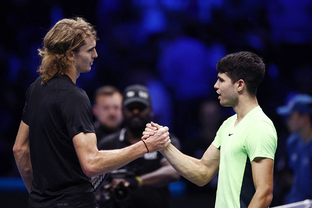 image Alcaraz falls to Zverev, Medvedev tops Rublev at ATP Finals