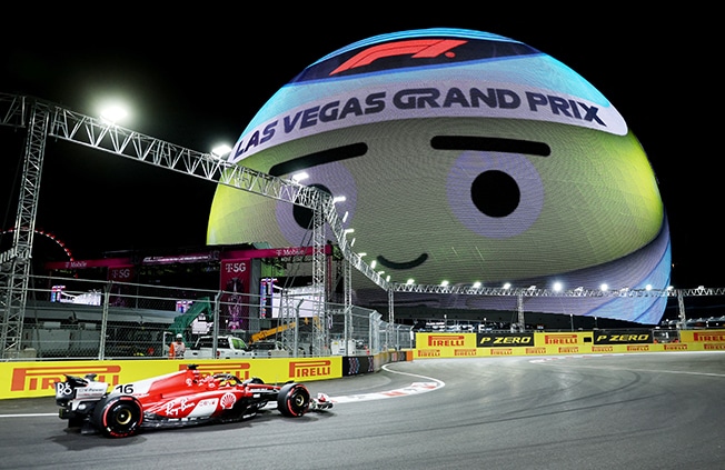 image Leclerc on a roll with Ferrari pole in Las Vegas