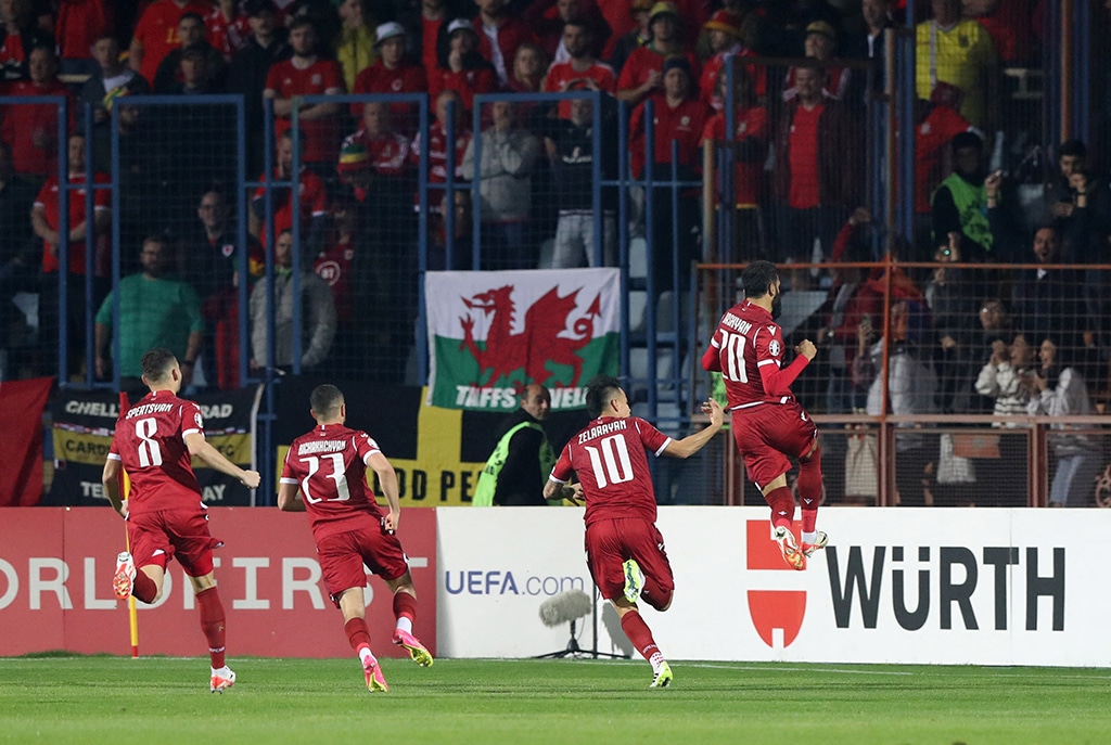image Wales Euro 2024 qualification hopes hit with draw in Armenia