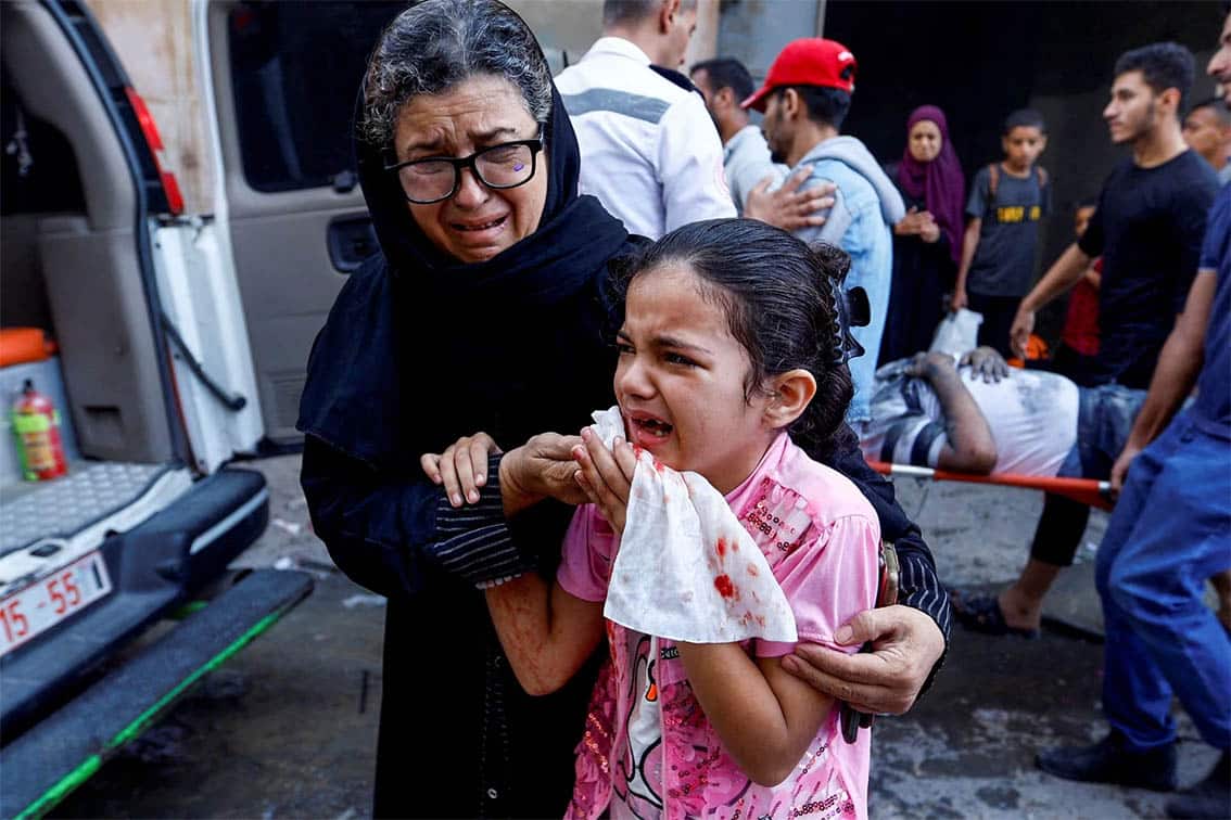 image President in Paris for Gaza humanitarian aid proposal talks