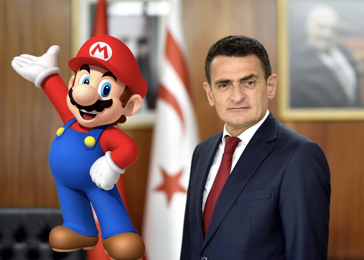 image Turkish Cypriot ‘minister’ compared to Super Mario
