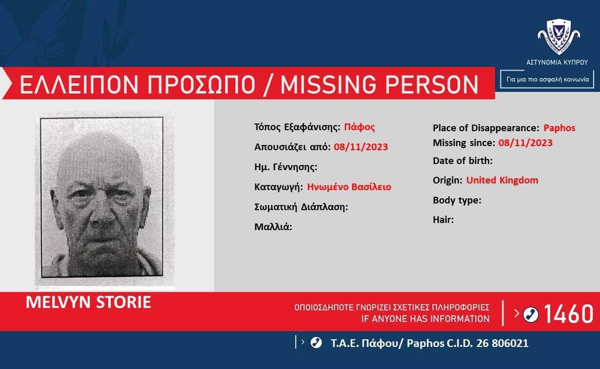 image British man missing after failing to board flight at Paphos airport