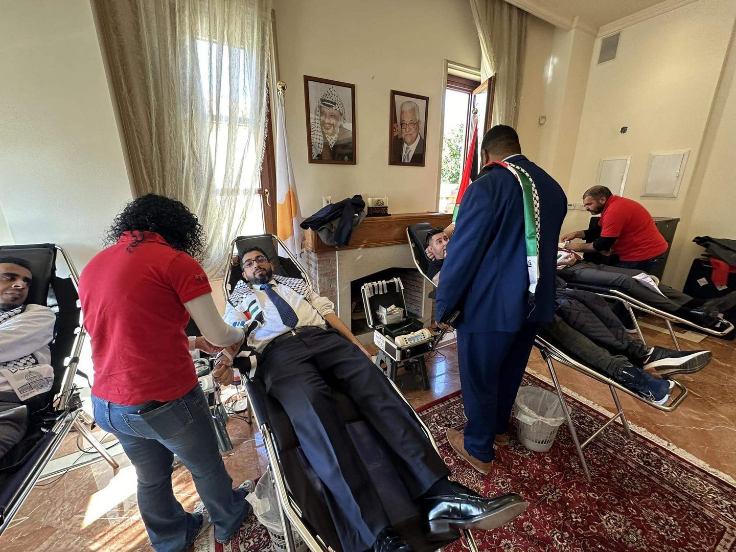image Palestinian embassy in Nicosia hosts blood donation event for Gaza