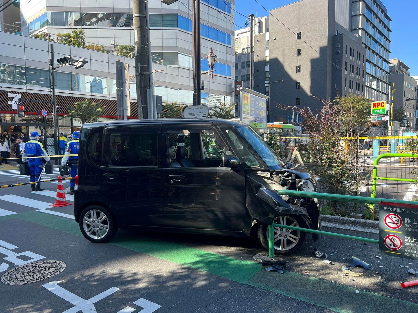 image Car crashes into barricade near Israel embassy in Tokyo, man detained