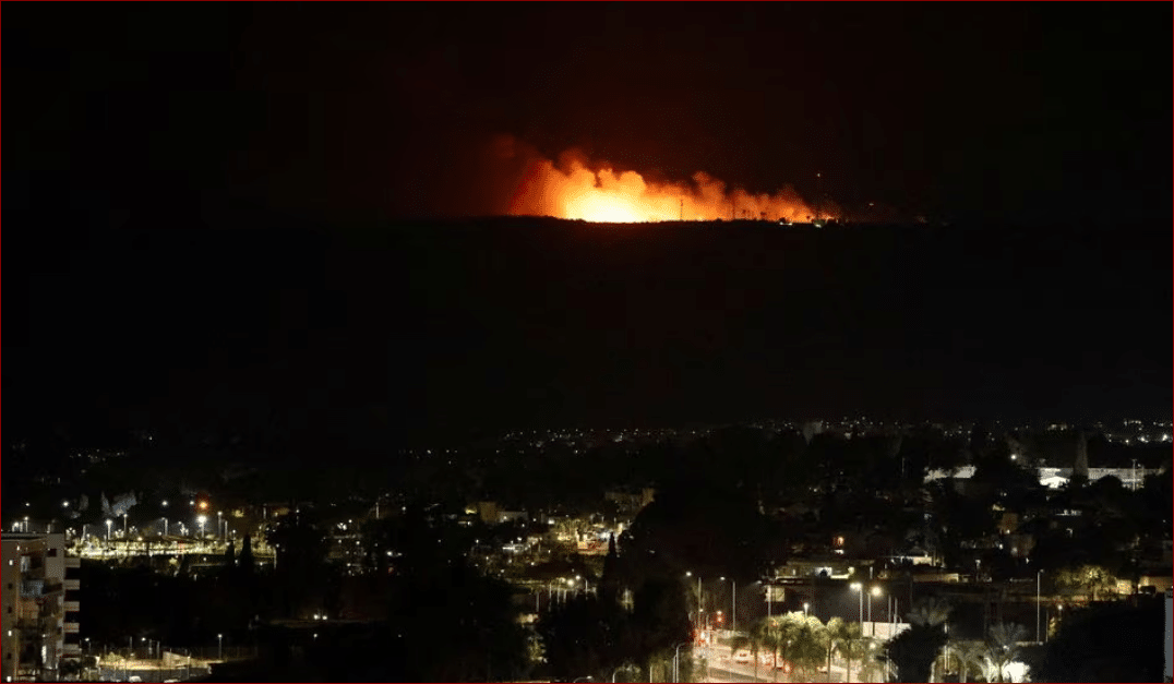 image Wildfires erupt in southern Lebanon, civil defence blames Israeli shells