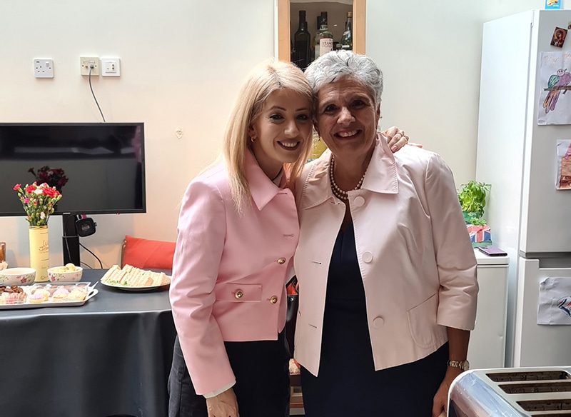 profile annita demetriou with marie at the uk headquarters