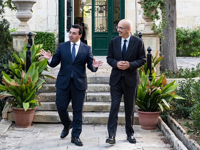 profile the minister in malta with his counterpart