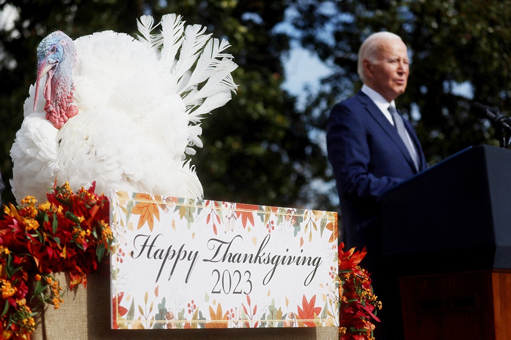 image Biden pardons two turkeys, sparing them from Thanksgiving diners