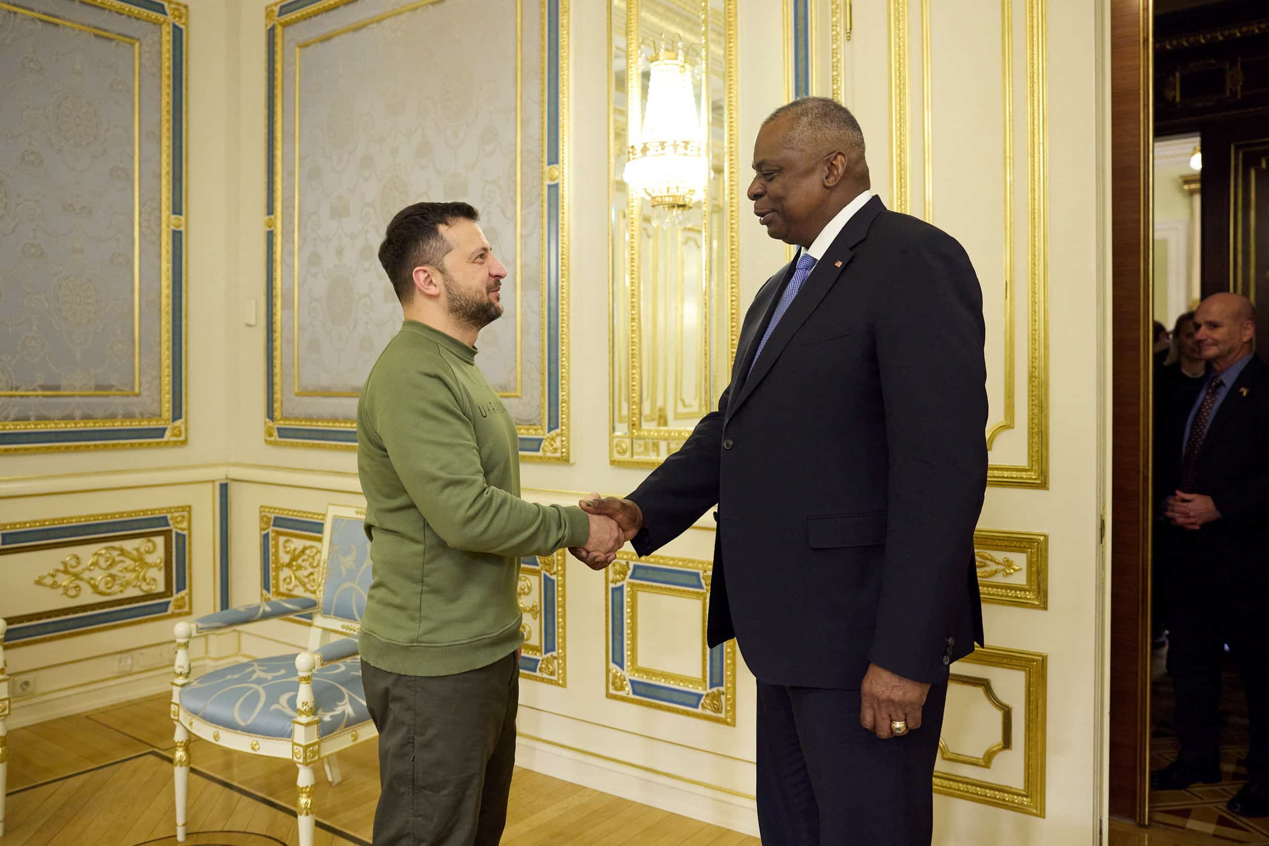 image US defence chief Austin visits Kyiv, announces more military aid