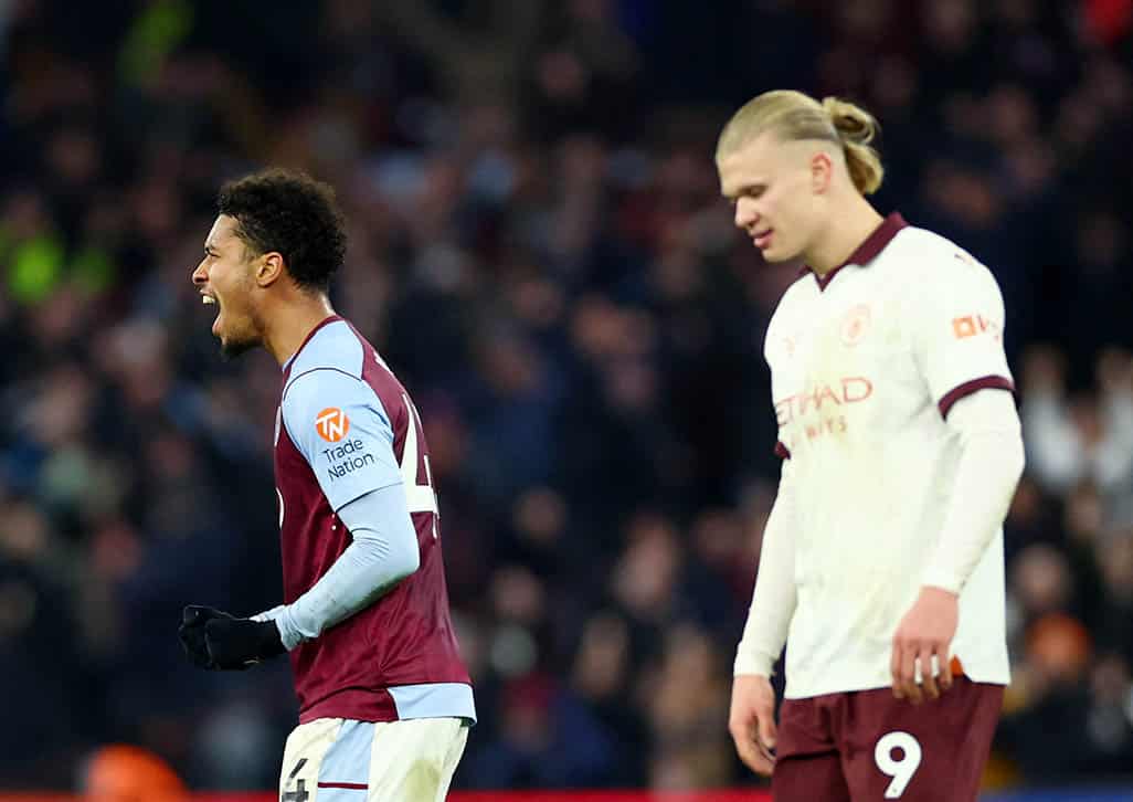 image City slump to fourth after Villa defeat, Liverpool and Man United win
