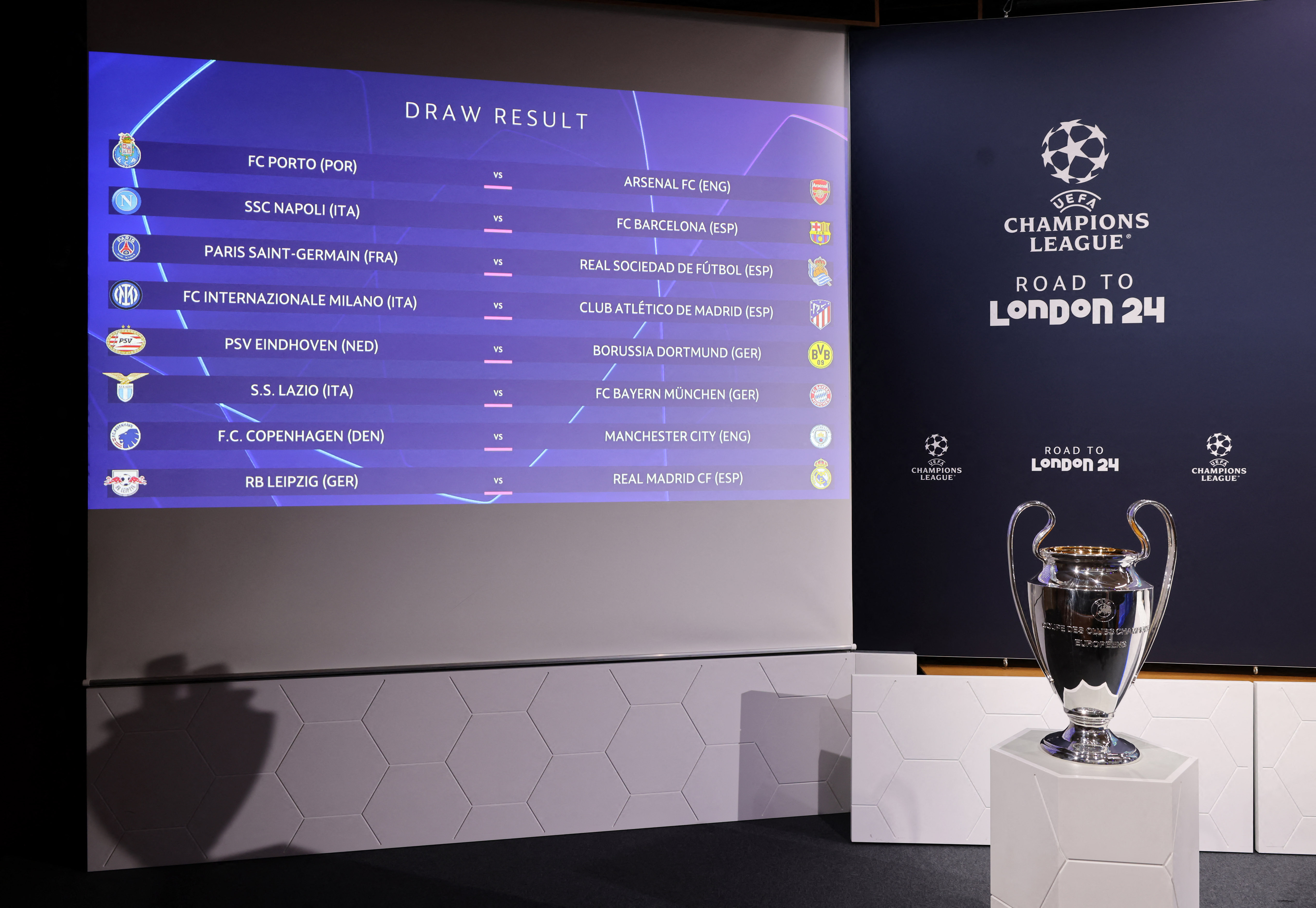image Man City get Copenhagen, Arsenal to face Porto in Champions League last 16