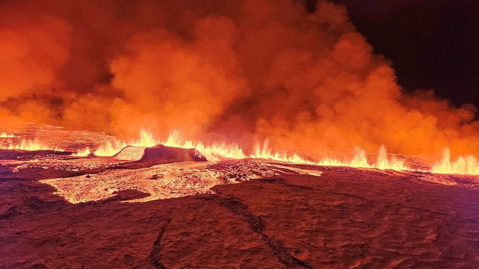 image Icelandic volcano erupts, missing local town for now (Updated)