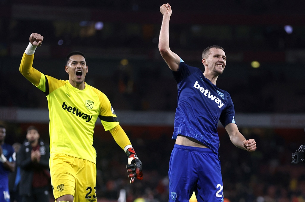 image Arsenal slump to Hammers defeat, Spurs lose at Brighton