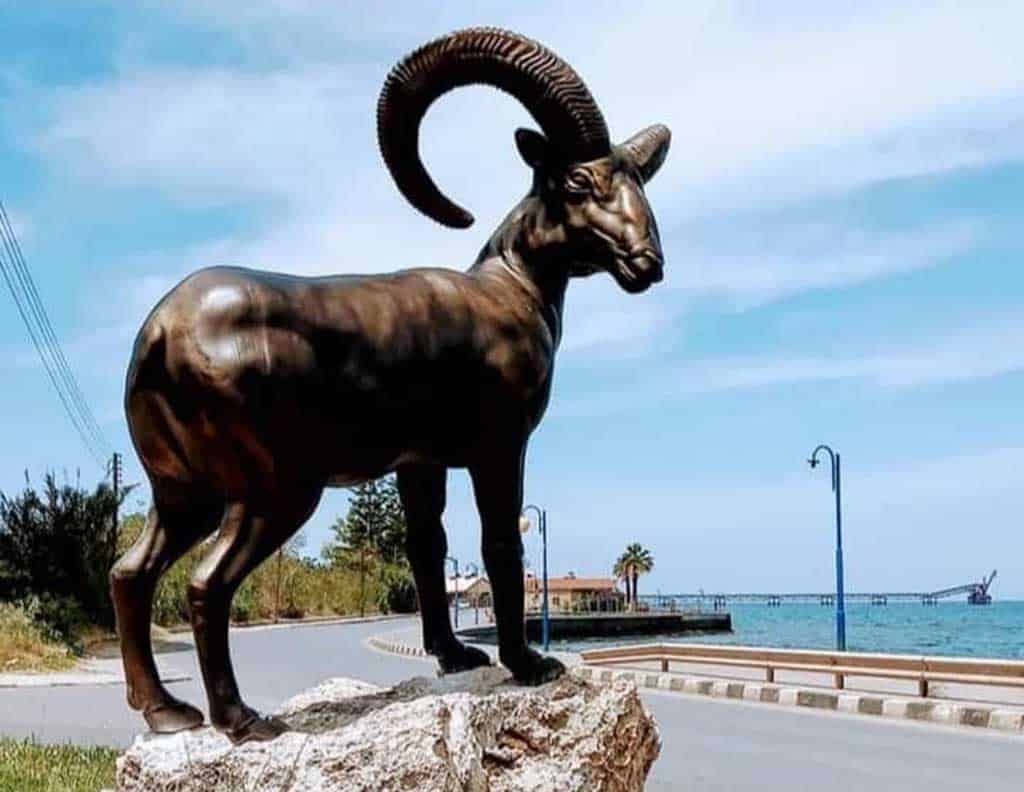 image Residents outraged as mouflon statue desecrated