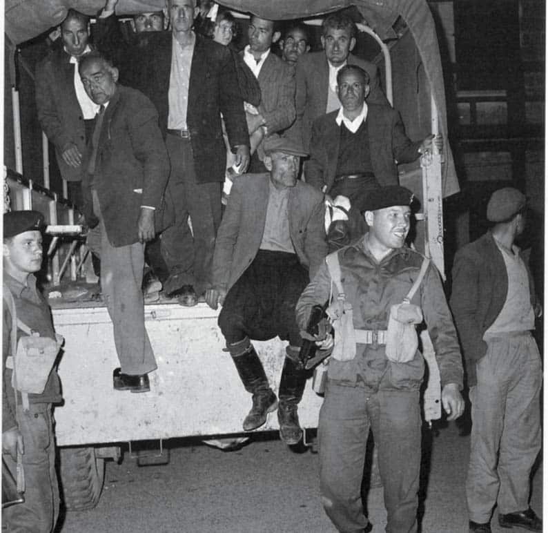 feature nik greek cypriots being evacuated from predominantly turkish cypriot neighbourhoods