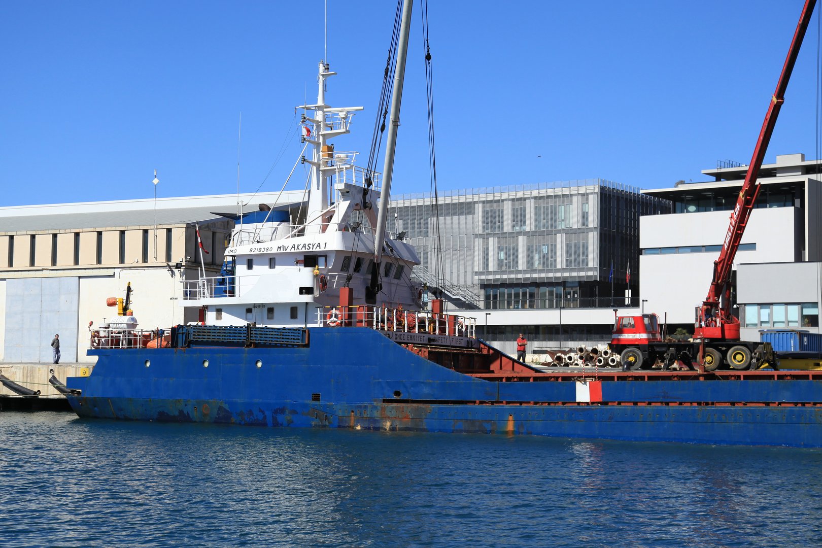 image Explosion onboard ship off Famagusta